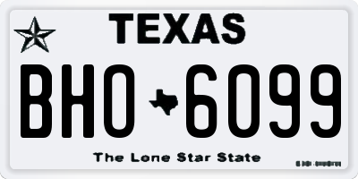 TX license plate BHO6099