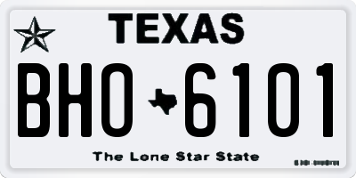TX license plate BHO6101