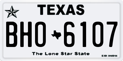 TX license plate BHO6107