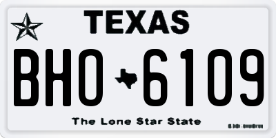 TX license plate BHO6109