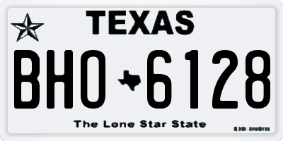 TX license plate BHO6128