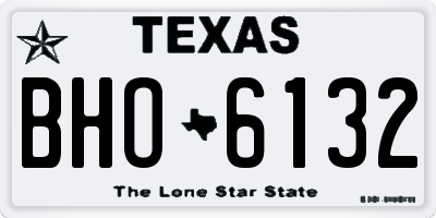 TX license plate BHO6132
