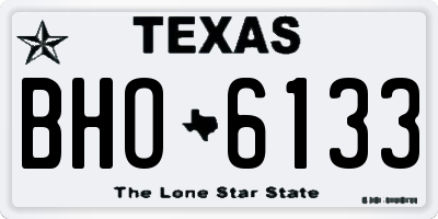 TX license plate BHO6133