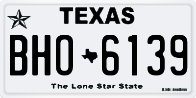 TX license plate BHO6139