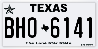 TX license plate BHO6141