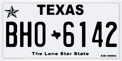 TX license plate BHO6142