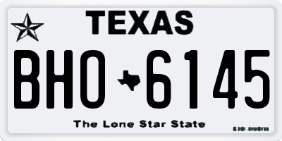 TX license plate BHO6145