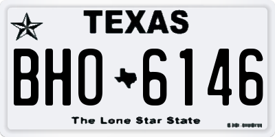 TX license plate BHO6146