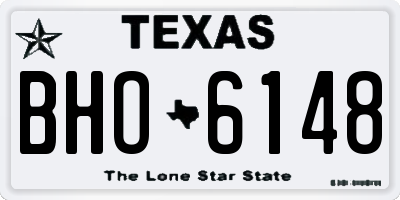 TX license plate BHO6148