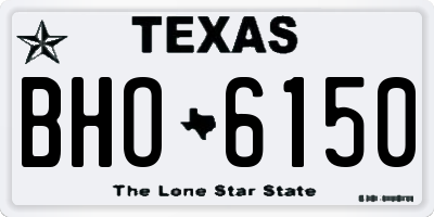 TX license plate BHO6150