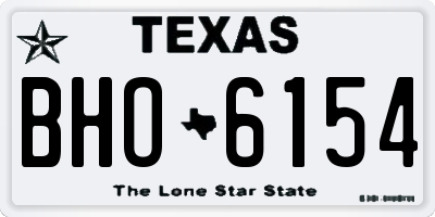 TX license plate BHO6154