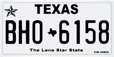 TX license plate BHO6158