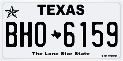 TX license plate BHO6159