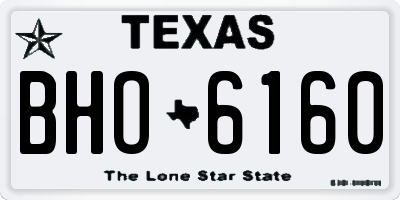 TX license plate BHO6160