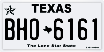 TX license plate BHO6161