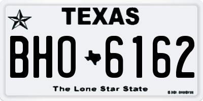 TX license plate BHO6162