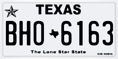 TX license plate BHO6163