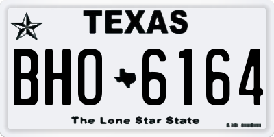 TX license plate BHO6164