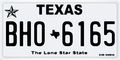 TX license plate BHO6165