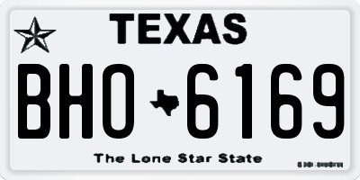 TX license plate BHO6169