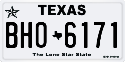 TX license plate BHO6171