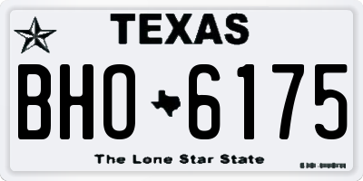 TX license plate BHO6175