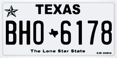 TX license plate BHO6178