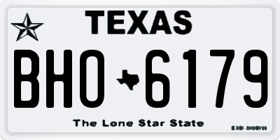 TX license plate BHO6179