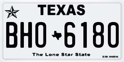 TX license plate BHO6180