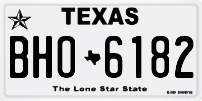 TX license plate BHO6182