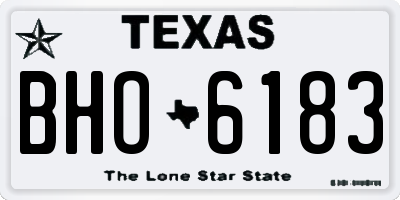 TX license plate BHO6183