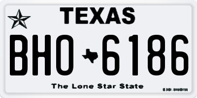TX license plate BHO6186