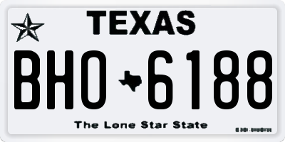 TX license plate BHO6188