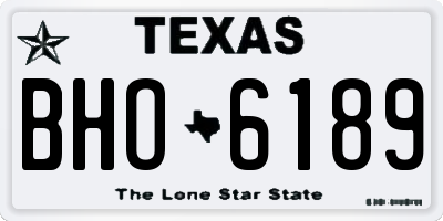 TX license plate BHO6189