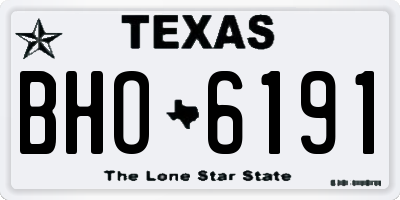 TX license plate BHO6191