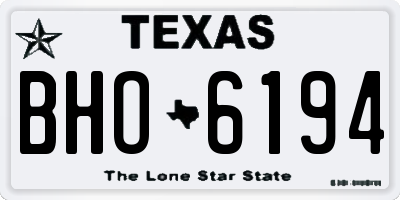 TX license plate BHO6194