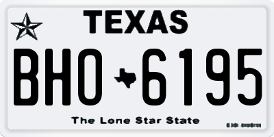 TX license plate BHO6195