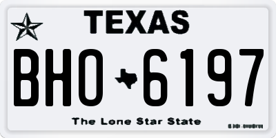 TX license plate BHO6197