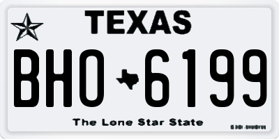 TX license plate BHO6199