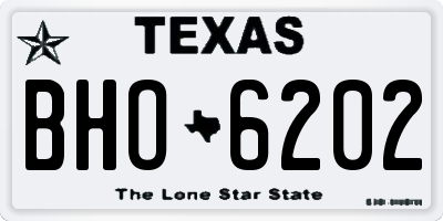 TX license plate BHO6202