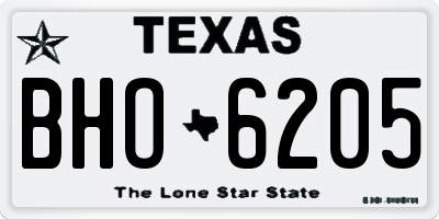 TX license plate BHO6205