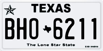 TX license plate BHO6211