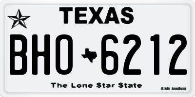 TX license plate BHO6212