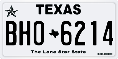 TX license plate BHO6214