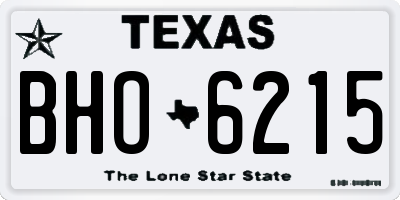 TX license plate BHO6215