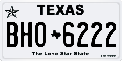 TX license plate BHO6222