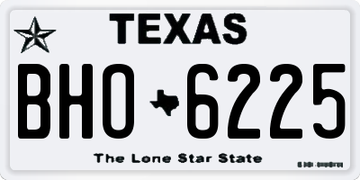 TX license plate BHO6225