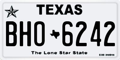 TX license plate BHO6242