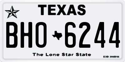 TX license plate BHO6244