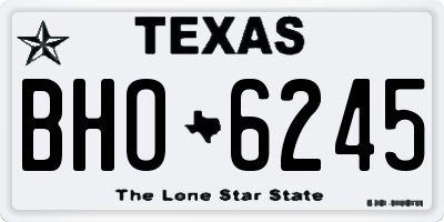 TX license plate BHO6245
